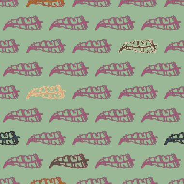 Memphis tarzı zemin ağaç yaprakları 