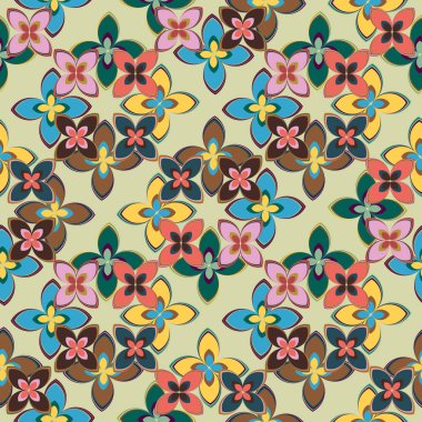  soyut çiçek geometrik Dikişsiz desen arka planı için