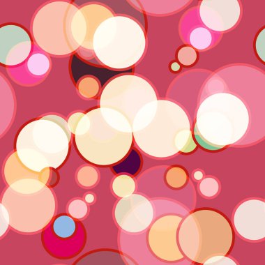 Soyut geometrik renkli seamless modeli daireler ile vektör çizim arka planı için. 