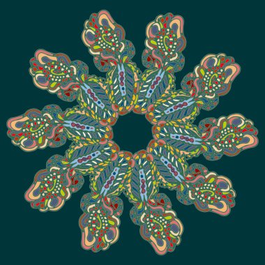 Stil zentangle yeni simetrik mandala doodle ile sanat esin kaynağı oldu. Duvar kağıdı, desen dolgularını, web sayfaları, yüzey dokuları için dekoratif nesne-ebilmek var olmak kullanılmış.