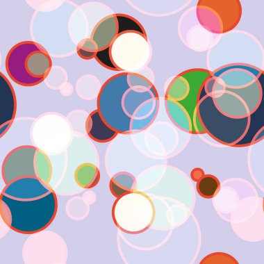 Soyut geometrik renkli seamless modeli daireler ile vektör çizim arka planı için. 