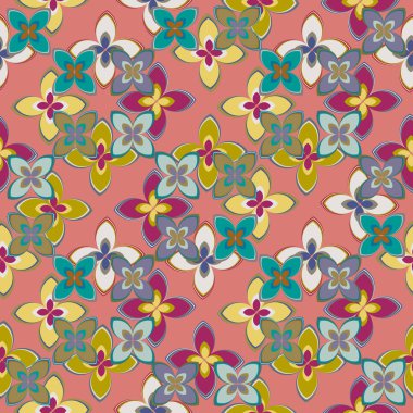  soyut çiçek geometrik Dikişsiz desen arka planı için