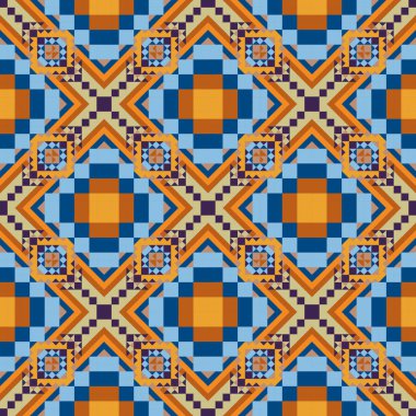 Geometrik etnik desen sorunsuz tasarım arka plan veya duvar kağıdı için