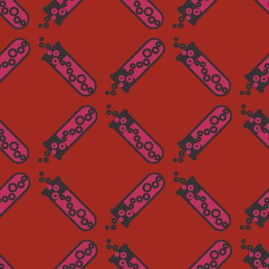 Kimya test tüpleri parlak arka plan üzerinde. Seamless modeli.