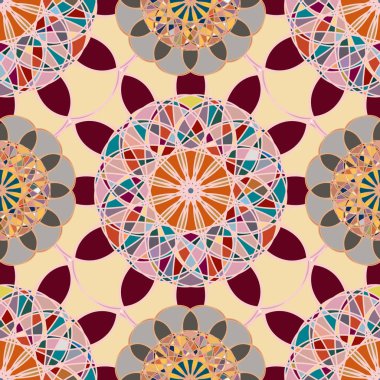  soyut çiçek geometrik Dikişsiz desen arka planı için