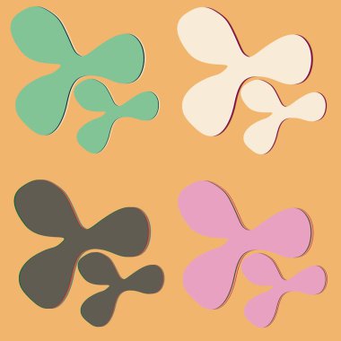 Su sıçramalarına ve parlak renkli boya arka plan üzerinde izole BLOB'lar vektör.