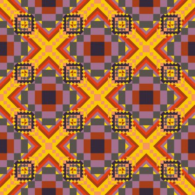 Geometrik etnik desen sorunsuz tasarım arka plan veya duvar kağıdı için