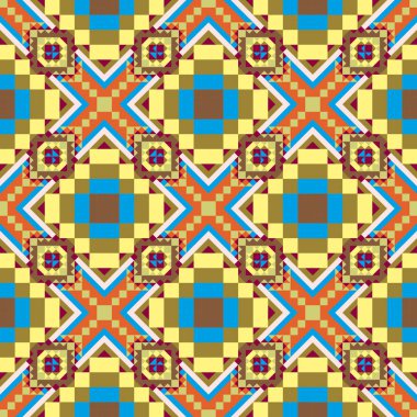 Geometrik etnik desen sorunsuz tasarım arka plan veya duvar kağıdı için