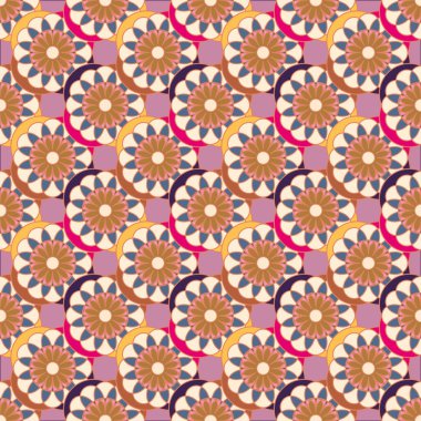  arka plan için çiçekli soyut geometrik seamless modeli