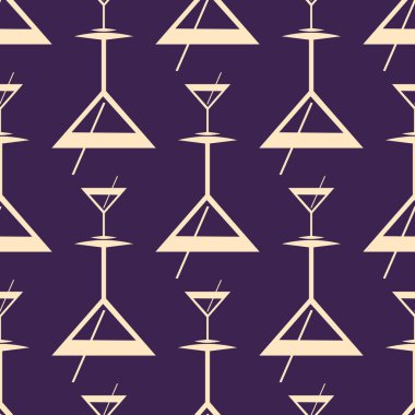 Tropik kokteyller desen, renkli kesintisiz vektör çizim