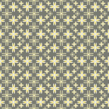 Çiçekler, vektör çizim ile çok renkli geometrik seamless modeli 