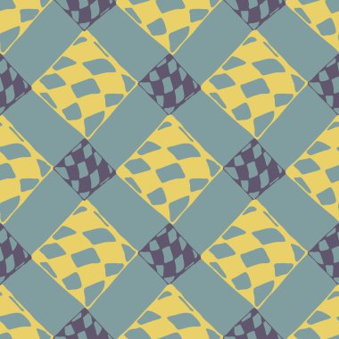 Soyut renkli geometrik Dikişsiz kareli desen arka planı için.