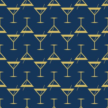 Tropik kokteyller desen, renkli kesintisiz vektör çizim