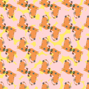 Soyut kalp doodle arka plan için seamless modeli. 