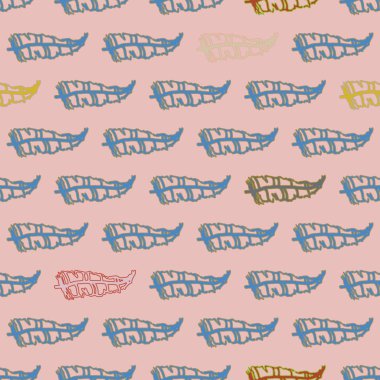 Memphis tarzı zemin ağaç yaprakları 