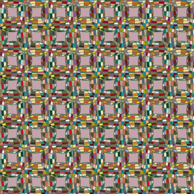 Soyut kaleydoskop desen renkli mozaik küre ile