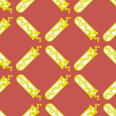 Kimya test tüpleri parlak arka plan üzerinde. Seamless modeli.