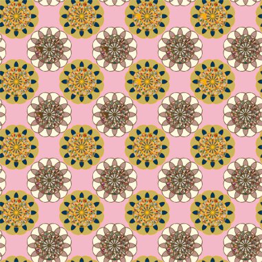  soyut çiçek geometrik Dikişsiz desen arka planı için