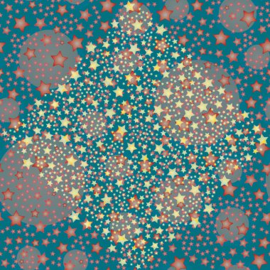 soyut geometrik renkli seamless modeli yıldız ile. Vektör çizim 