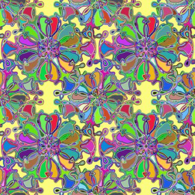 Soyut kaleydoskop renkli Dikişsiz desen arka planı için. 