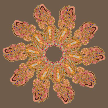 Stil zentangle yeni simetrik mandala doodle ile sanat esin kaynağı oldu. Duvar kağıdı, desen dolgularını, web sayfaları, yüzey dokuları için dekoratif nesne-ebilmek var olmak kullanılmış.