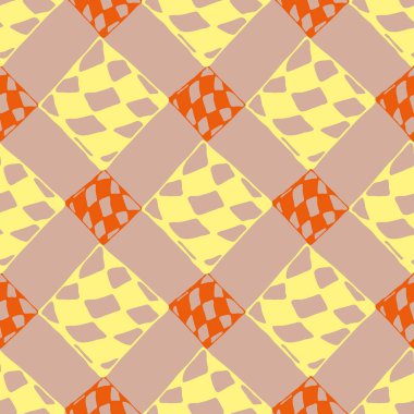 Soyut renkli geometrik Dikişsiz kareli desen arka planı için.