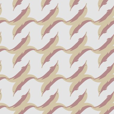 Dekoratif renkli seamless modeli sevimli yunuslar ile