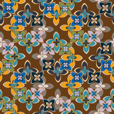  soyut çiçek geometrik Dikişsiz desen arka planı için