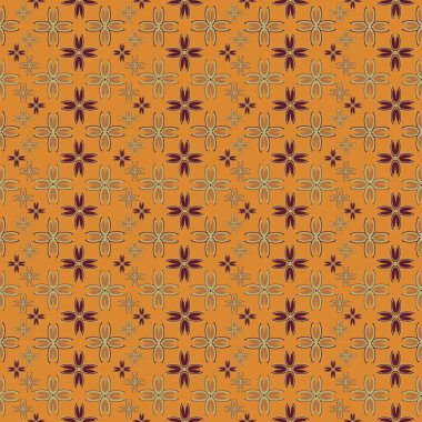 Çiçekler, vektör çizim ile çok renkli geometrik seamless modeli 