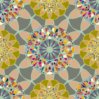  soyut çiçek geometrik Dikişsiz desen arka planı için