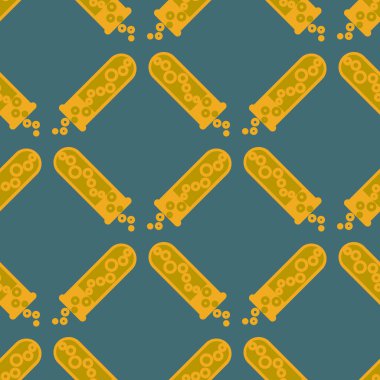 Kimya test tüpleri parlak arka plan üzerinde. Seamless modeli.