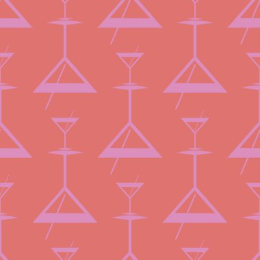 Tropik kokteyller desen, renkli kesintisiz vektör çizim