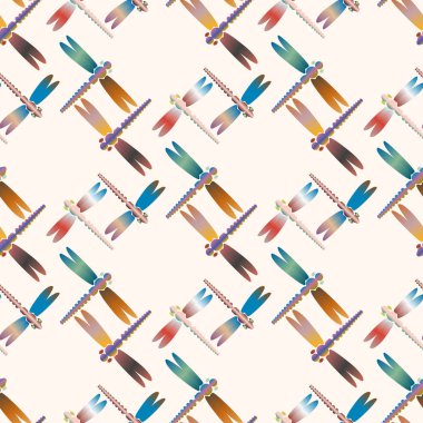 Dekoratif renkli seamless modeli ile şirin yusufçuk