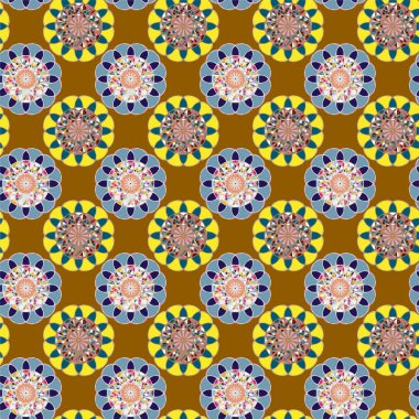  soyut çiçek geometrik Dikişsiz desen arka planı için