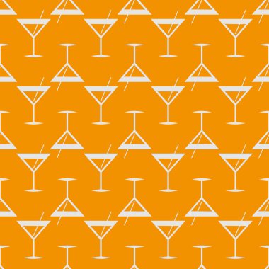 Tropik kokteyller desen, renkli kesintisiz vektör çizim