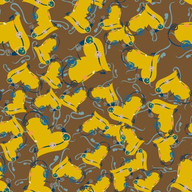 Soyut kalp doodle arka plan için seamless modeli. 