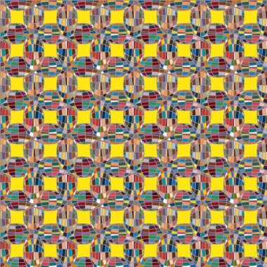 Soyut kaleydoskop desen renkli mozaik küre ile