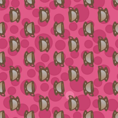 Bardak kahve veya çay arka plan seamless modeli üzerinde noktalı.