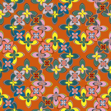  soyut çiçek geometrik Dikişsiz desen arka planı için