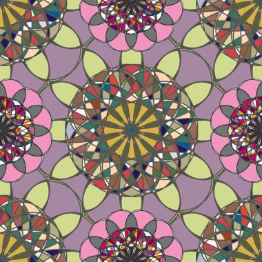  soyut çiçek geometrik Dikişsiz desen arka planı için