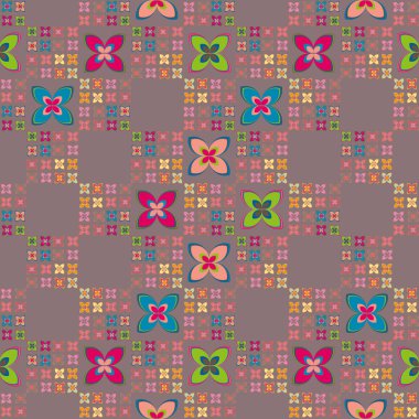  soyut çiçek geometrik Dikişsiz desen arka planı için