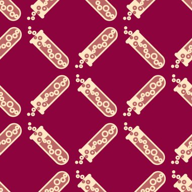 Kimya test tüpleri parlak arka plan üzerinde. Seamless modeli.