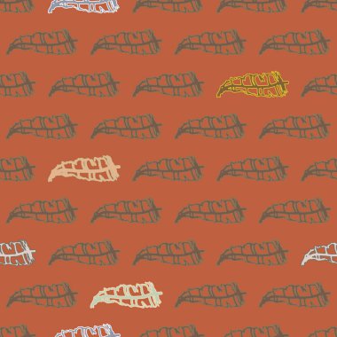 Memphis tarzı zemin ağaç yaprakları 