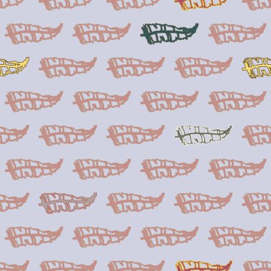 Memphis tarzı zemin ağaç yaprakları 