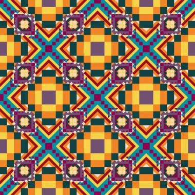 Geometrik etnik desen sorunsuz tasarım arka plan veya duvar kağıdı için