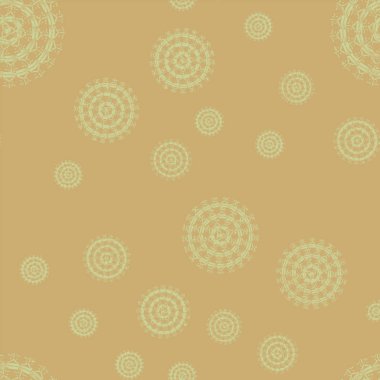 Basit renkli soyut mandala. Basit şekiller oluşan parlak dairesel süsleme. 