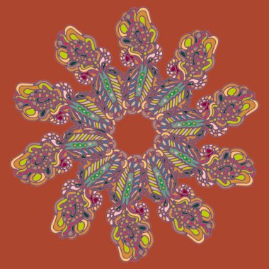 Stil zentangle yeni simetrik mandala doodle ile sanat esin kaynağı oldu. Duvar kağıdı, desen dolgularını, web sayfaları, yüzey dokuları için dekoratif nesne-ebilmek var olmak kullanılmış.