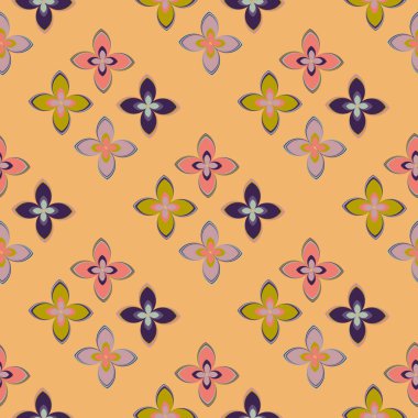  soyut çiçek geometrik Dikişsiz desen arka planı için