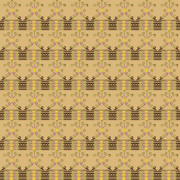 Golden Seamless Pattern Vector Illustration — Stock Vector