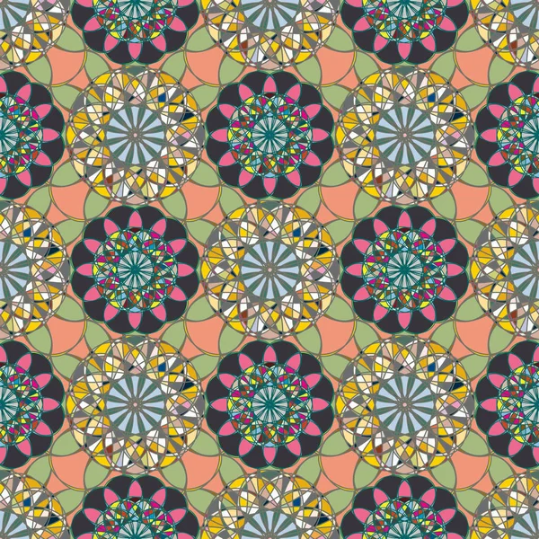 Abstrakte Bunte Kaleidoskopische Mosaik Mandala Hintergrund — Stockvektor